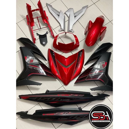 COVER SET Y15ZR V1 V2 RM7 RED SILVER MATT 2017 COLOUR PREMIUM COVERSET BODYSET Y15ZR Y15 YSUKU NEW ORIGINAL VELOZI / HLY