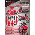 COVER SET Y15ZR V1 V2 MX KING RED SUN 2021 TANAM COVERSET PREMIUM EDITION BODYSET Y15 YSUKU NEW ORIGINAL VELOZI MXK1