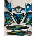 COVERSET YAMAHA ORIGINAL SIAP TAMPAL LC135 LC V7 CYAN – FREE EMBLEM TIMBUL – ORIGINAL HONG LEONG 100%