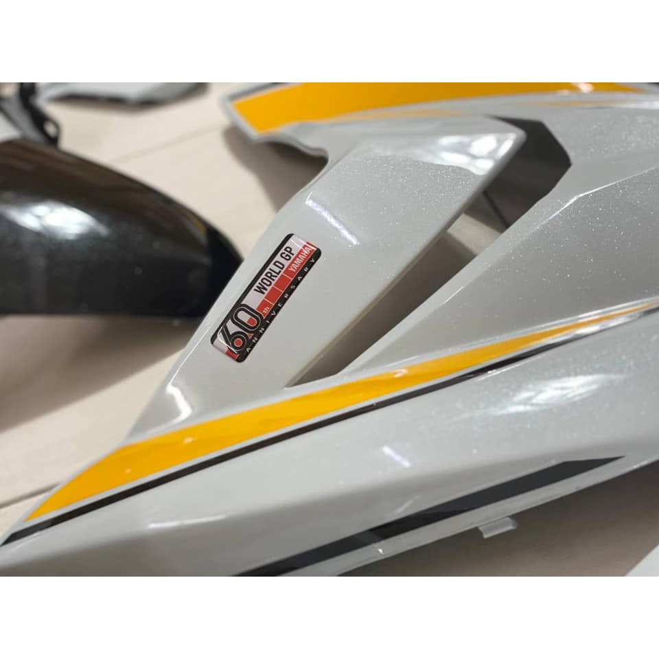 COVERSET Y15 MX KING PEARL WHITE 2021 60TH ANNIVERSARY WORLD GP SIAP TANAM PREMIUM EDITION  V1 V2 NEW ORIGINAL VELOZI