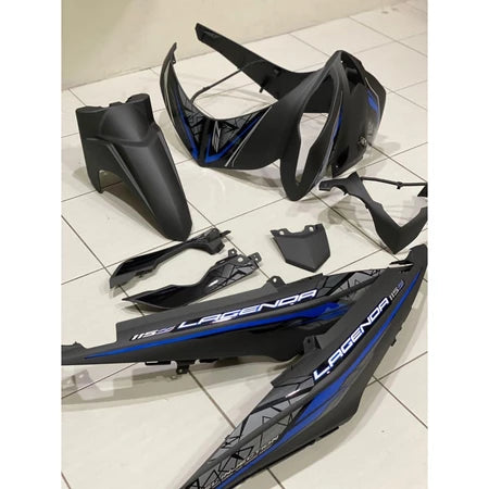 COVERSET BODYSET LAGENDA SRL 115 / 115Z Fi INJECTION BIRU HITAM MATTE ORIGINAL HLY SET