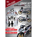 COVERSET YAMAHA Y15 Y15ZR YSUKU V1 V2 EXCITER SILVER DUST GLOSS KILAT 2021 VELOZI SPECIAL EDITION STRIPE TANAM CLEAR 2K