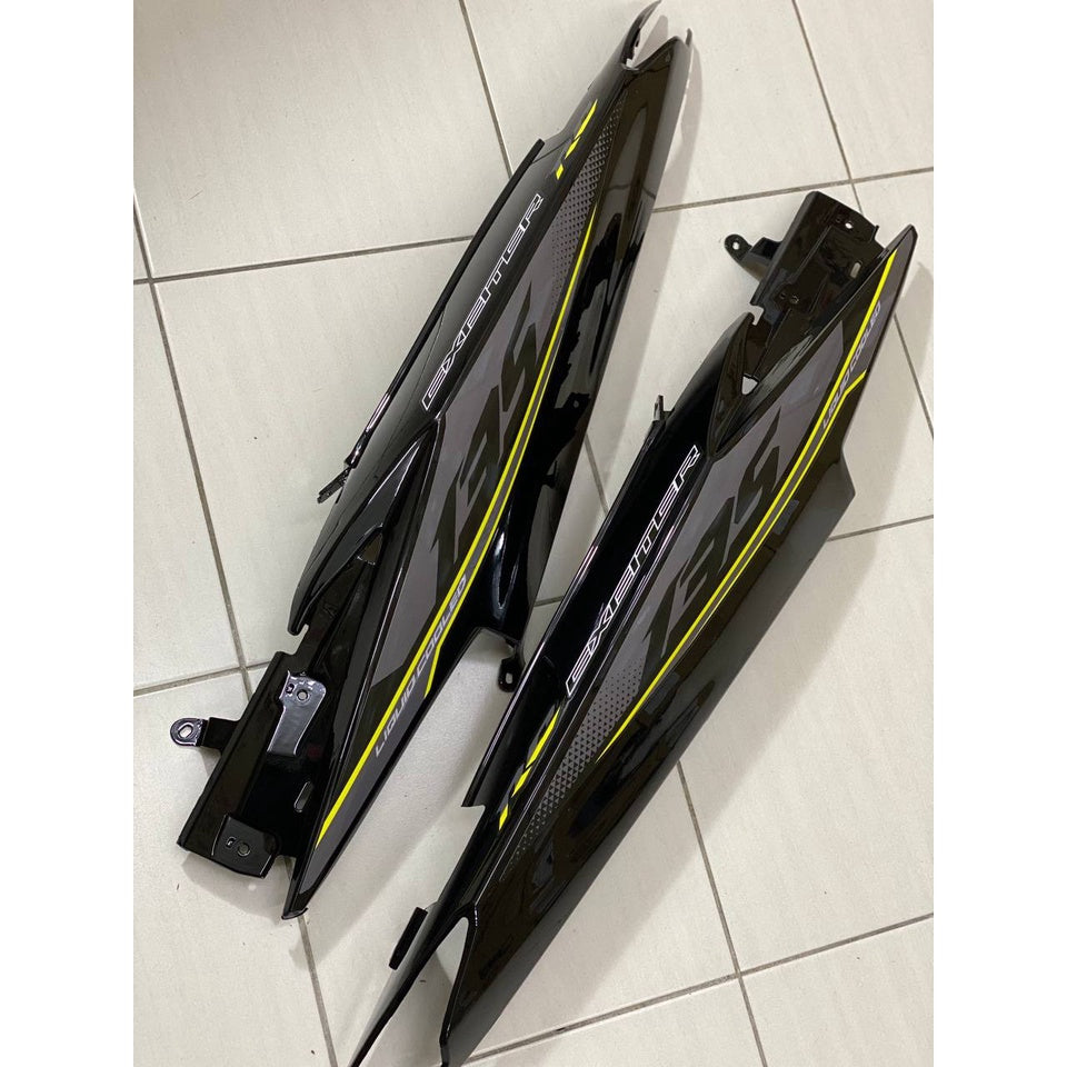 YAMAHA LC LC135 V6 V7 MATELIC BLACK RC HITAM KUNING YELLOW COVERSET BODYSET SIAP TANAM VELOZI DOCTOR WITH COVER METER