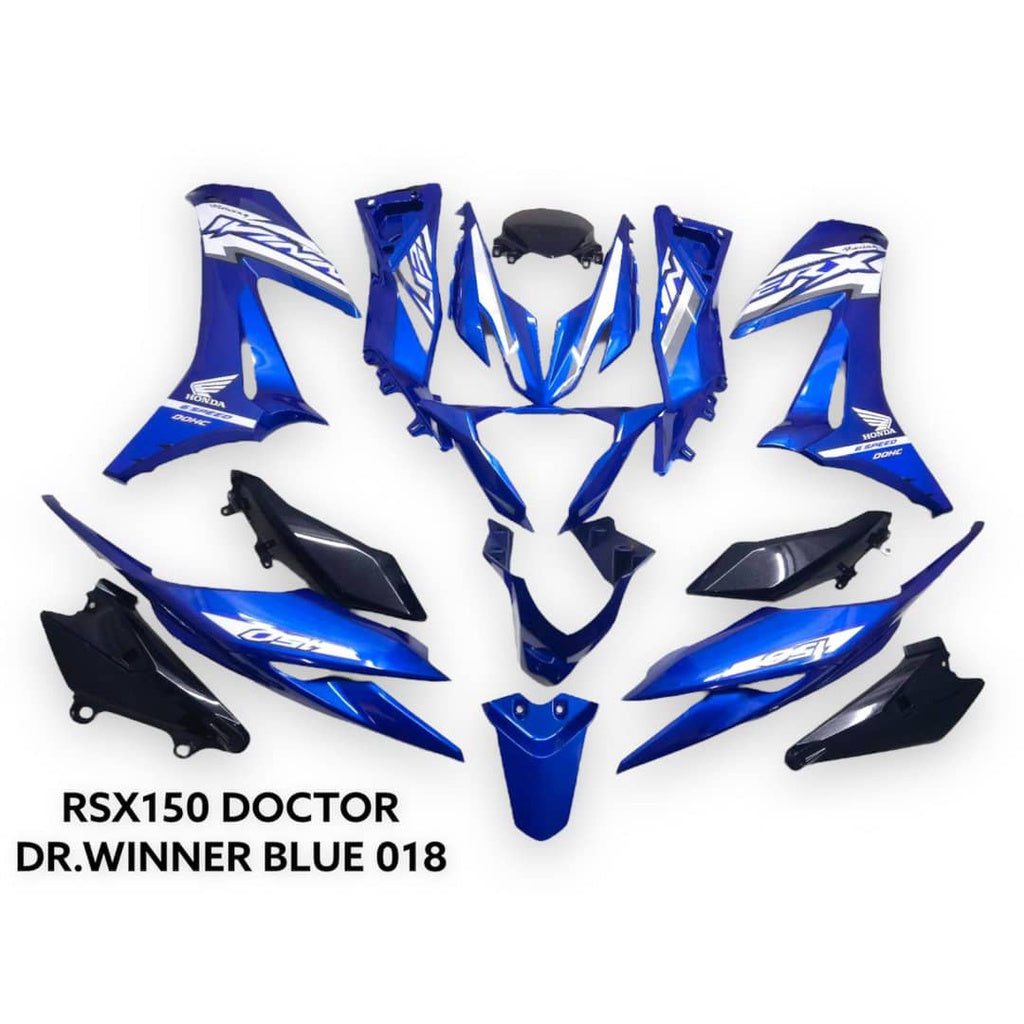 HONDA RSX RS-X 150 RSX150 COVERSET DOCTOR WINNER X BLUE 018 COLOR SIAP TANAM CLEAR FIT DENGAN BODY
