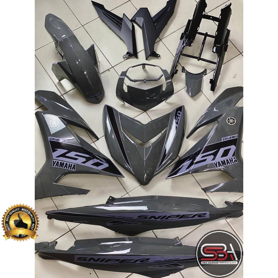 COVERSET BODYSET OEM SET Y Y15 Y15ZR YSUKU V1 V2 SNIPER GP GREY 2021 DESIGN COLOUR - ORIGINAL EQUIPMENT MANUFACTURER