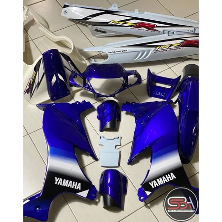 COVERSET ORIGINAL HLY – YAMAHA 125z 125zr BIRU MERAH PURPLE PETIR STICKER SIAP TAMPAL PERCUMA EMBLEM TIMBUL – HONG LEONG YAMAHA
