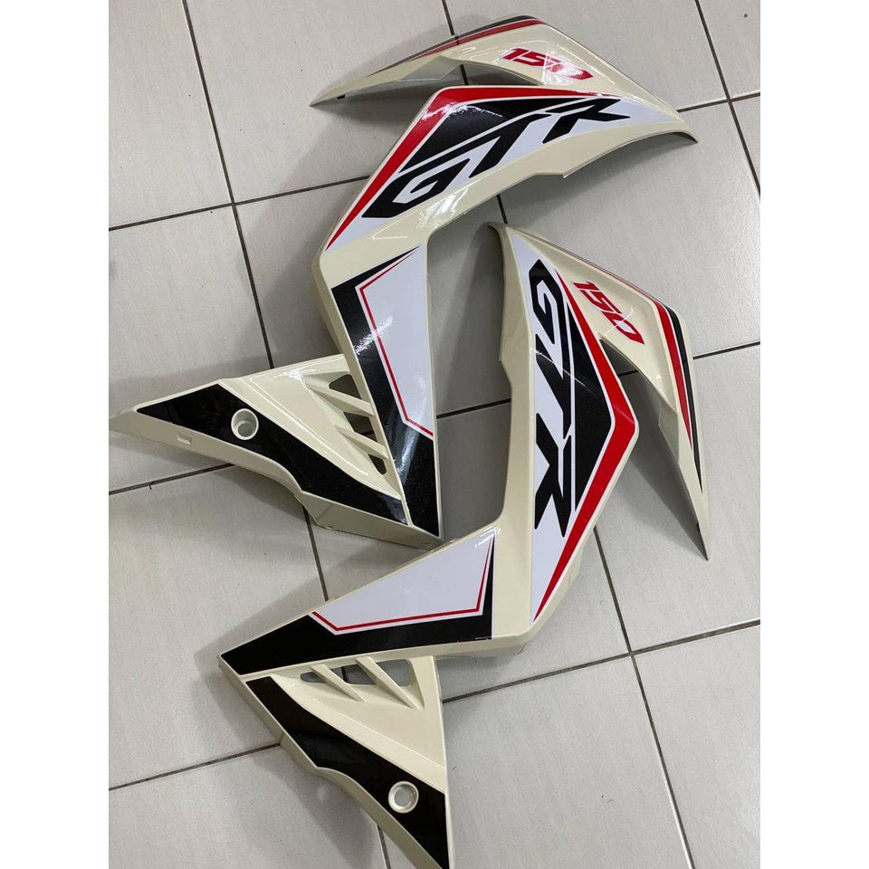 COVERSET BODYSET HONDA RS RS150 V2 GTR CREAMY WHITE MATELIC - ORIGINAL EQUIPMENT MANUFACTURER - SIAP TANAM DARI KILANG