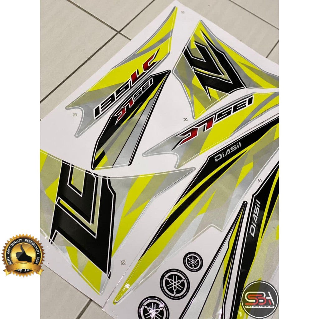 STICKER / STRIPE COVERSET / COVER SET LC V4 V5 LEMON SILVER MORITAKA YAMAHA ORIGINAL