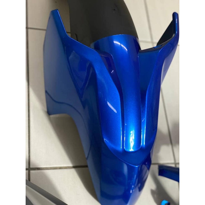 COVERSET YAMAHA ORIGINAL SIAP TAMPAL LC135 LC V7 BIRU SILVER STRIPE SPECIAL EDITION MORITAKA HONG LEONG HLY 100%