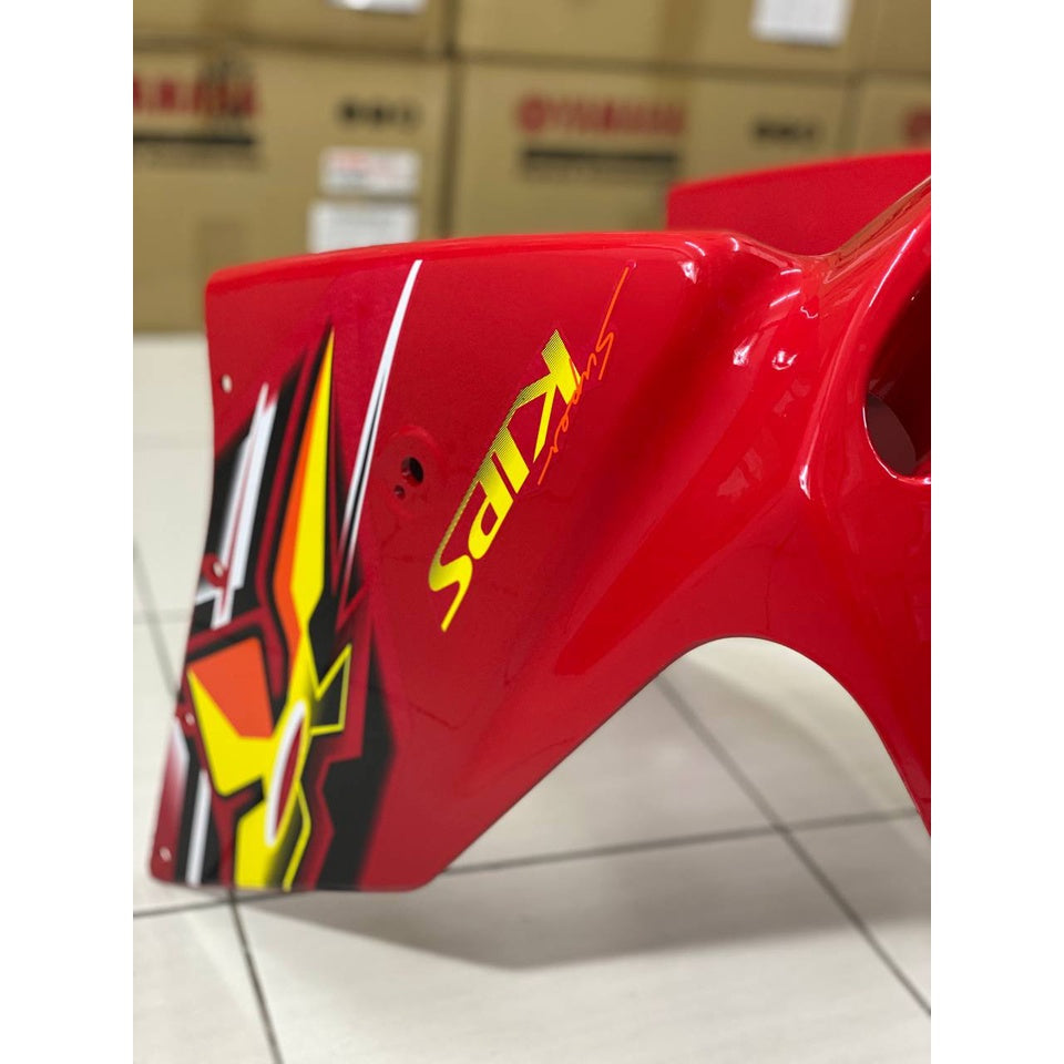 KAWASAKI NINJA DOUBLE R 150 RR BODY COVERSET STICKER TANAM RED MERAH SEKALI TANK ( 2 KOTAK BESAR ) OEM SET