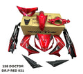 COVERSET LC LC135 V1 YAMAHA DOCTOR P RED MERAH BATMAN 021 2015  / VELOZI L1-BM-2 STRIPE SIAP TANAM CLEAR