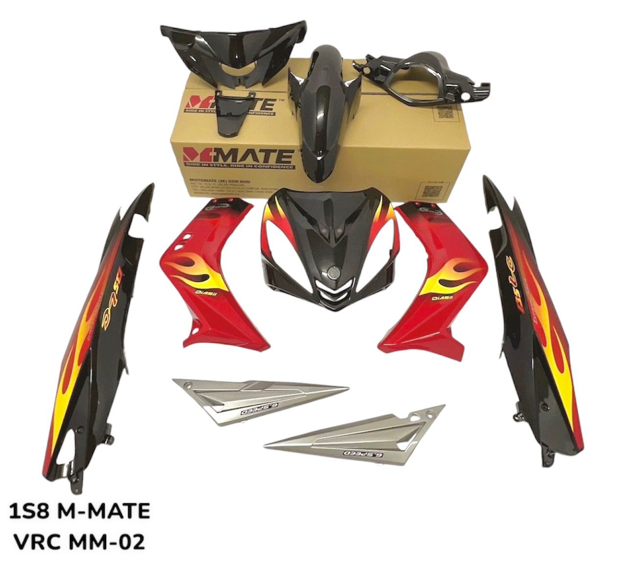 COVERSET BODYSET YAMAHA LC LC135 V1 MERAH API ORIGINAL HONG LEONG YAMAHA HLY M MATE VELOZI STRIPE SIAP TAMPAL