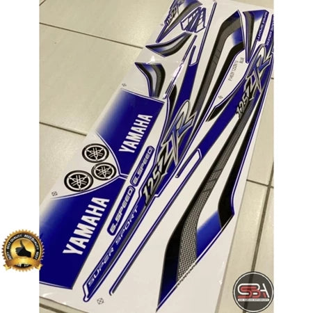 STICKER STRIPE BODY SET / COVERSET 125ZR MORITAKA BIRU GP ORIGINAL YAMAHA