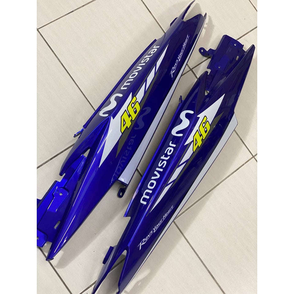 YAMAHA LC LC135 V6 V7 DPBMC BIRU MONSTER MOVISTAR 46 - COVERSET BODYSET SIAP TAMPAL VELOZI WITH COVER METER