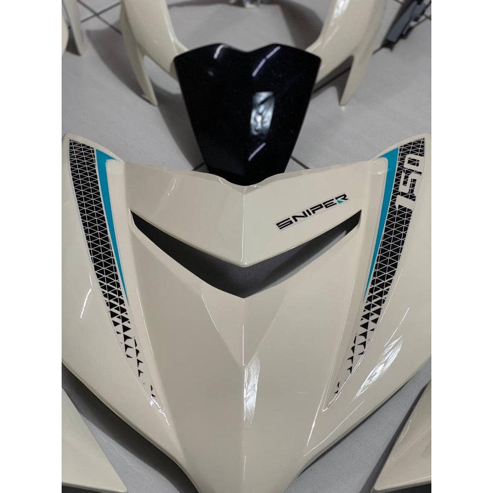 COVERSET Y15ZR V1 V2 SNIPER CREAMY WHITE BLACK 2021 Y15 YSUKU  V2 NEW ORIGINAL VELOZI SIAP TANAM S12