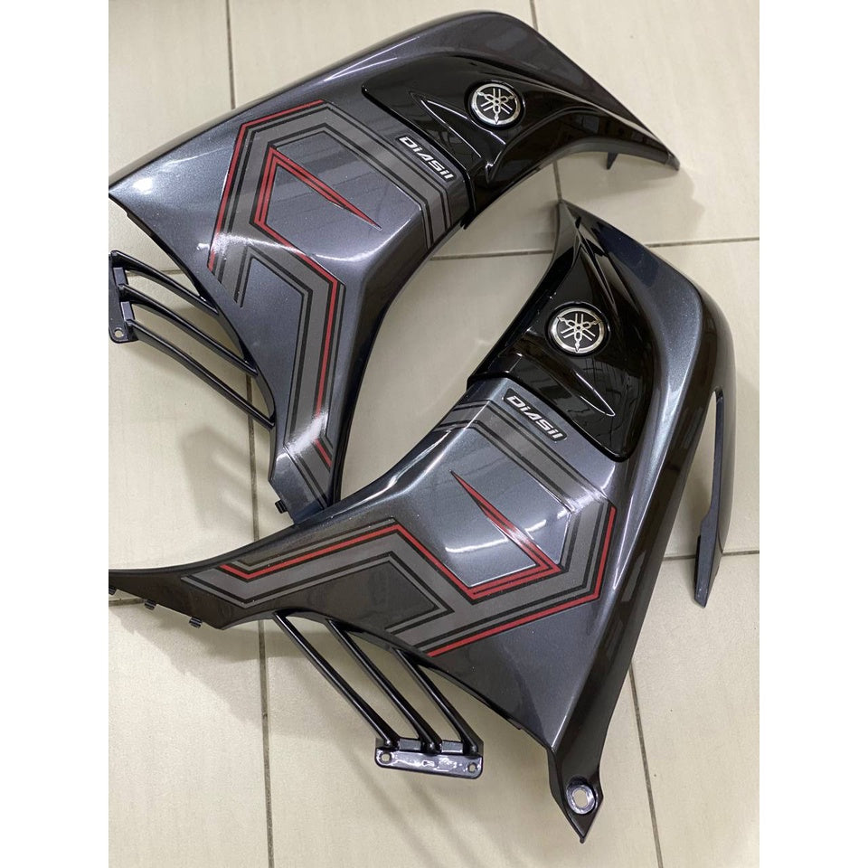 YAMAHA LC LC135 V6 V7 SD16 DESIGN DBMN8 GREY PATTERN LINE 2022 - COVERSET BODYSET SIAP TANAM VELOZI WITH COVER METER