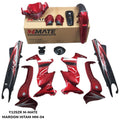 COVERSET ORIGINAL HLY YAMAHA 125ZR 125Z MAROON HITAM DRMK SMX STRIPE STICKER SIAP TAMPAL HONG LEONG YAMAHA