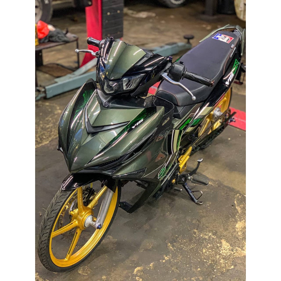 COVERSET Y15ZR V2 ARMY GREEN ( HIJAU LUMUT ) ORI COLOR PREMIUM COVERSET BODYSET Y15ZR Y15 YSUKU ORIGINAL HLY / VELOZI