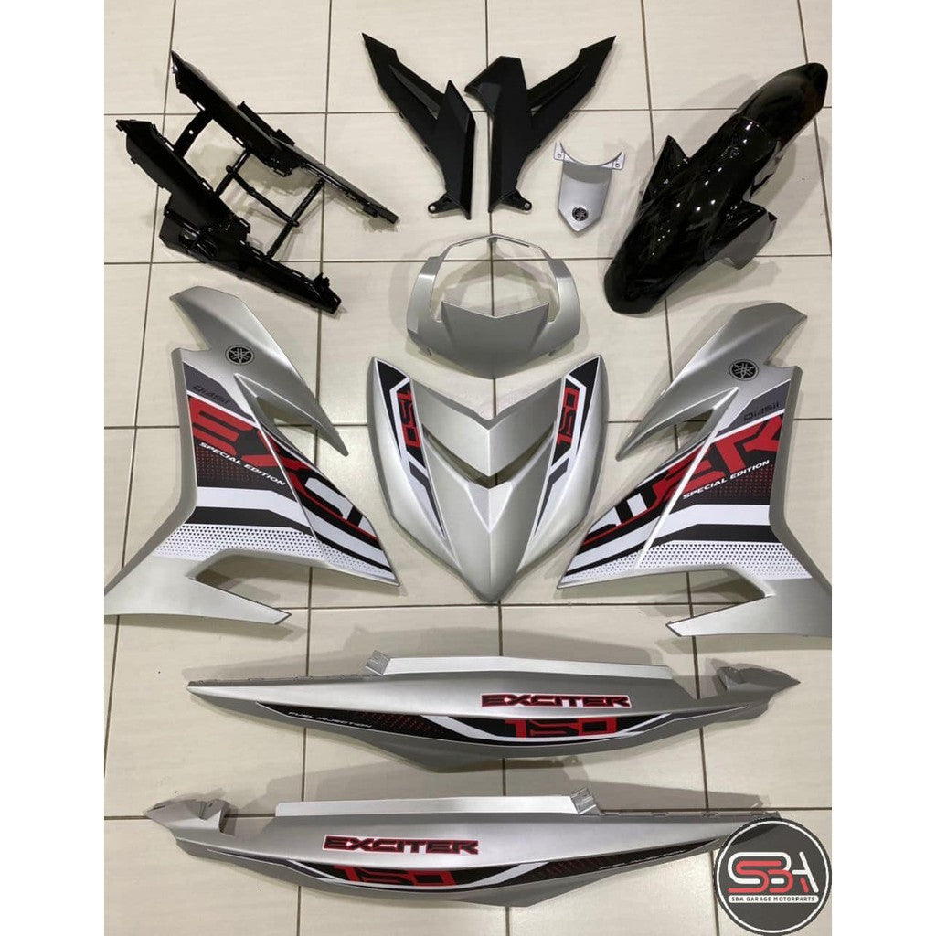 YAMAHA BODYSET Y15 YSUKU Y15ZR V1 V2 EXCITER 2021 NEW DESIGN SPECIAL EDITION SILVER STRIPE TANAM CLEAR - OEM COVERSET