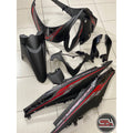 COVERSET BODYSET LAGENDA SRL 115 / 115z Fi FUEL INJECTION RED - HITAM BLACK MATT ORIGINAL HONG LEONG YAMAHA HLY SET
