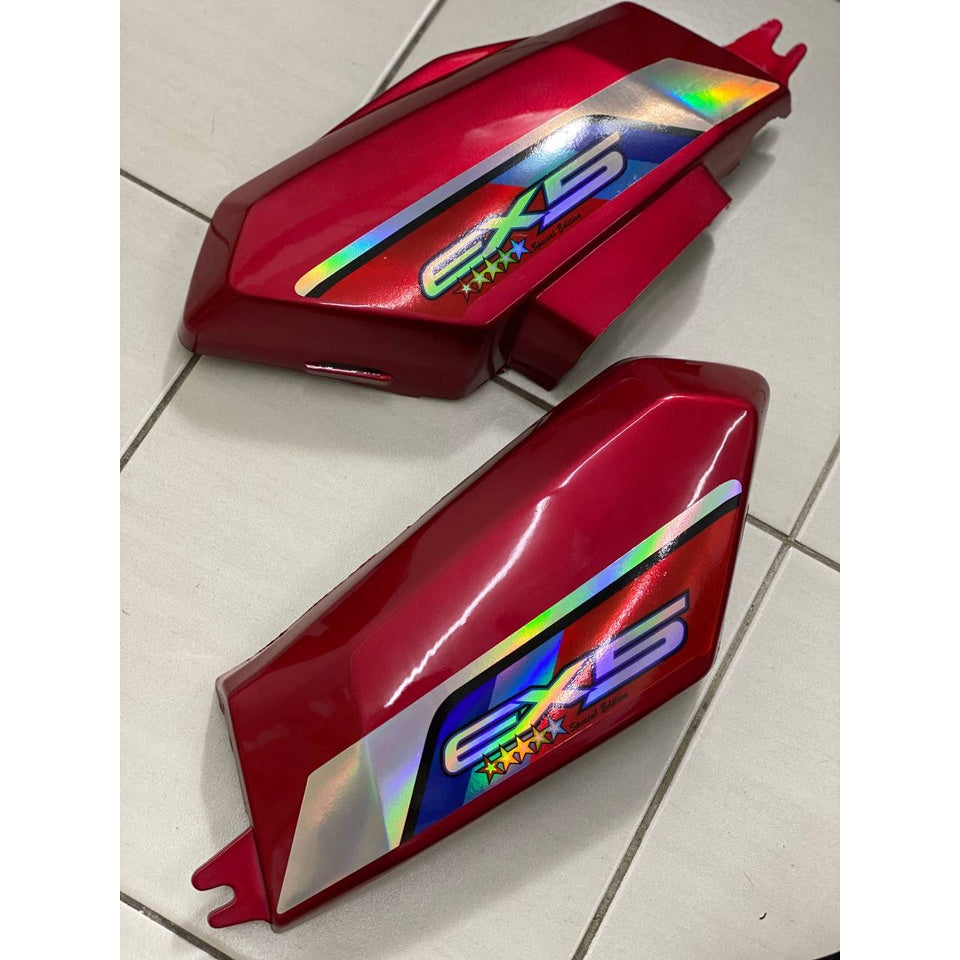 COVERSET BODYSET EX5 DREAM HONDA COVER SET CHROME CANDY RED MERAH LIMITED EDITION COMPLETE ORIGINAL MADE IN MALAYSIA
