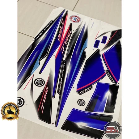 STICKER BODYSET / STRIPE COVERSET LC LC135 V1 BIRU FIRST EDITION MORITAKA YAMAHA ORIGINAL