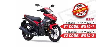 COVER SET Y15ZR V1 V2 RM7 RED SILVER MATT 2017 COLOUR PREMIUM COVERSET BODYSET Y15ZR Y15 YSUKU NEW ORIGINAL VELOZI / HLY