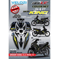 YAMAHA LC LC135 V4 V6 V7 MX KING MATELIC BLACK YELLOW 2021 COVERSET BODYSET SIAP TANAM ORIGINAL VELOZI OEM