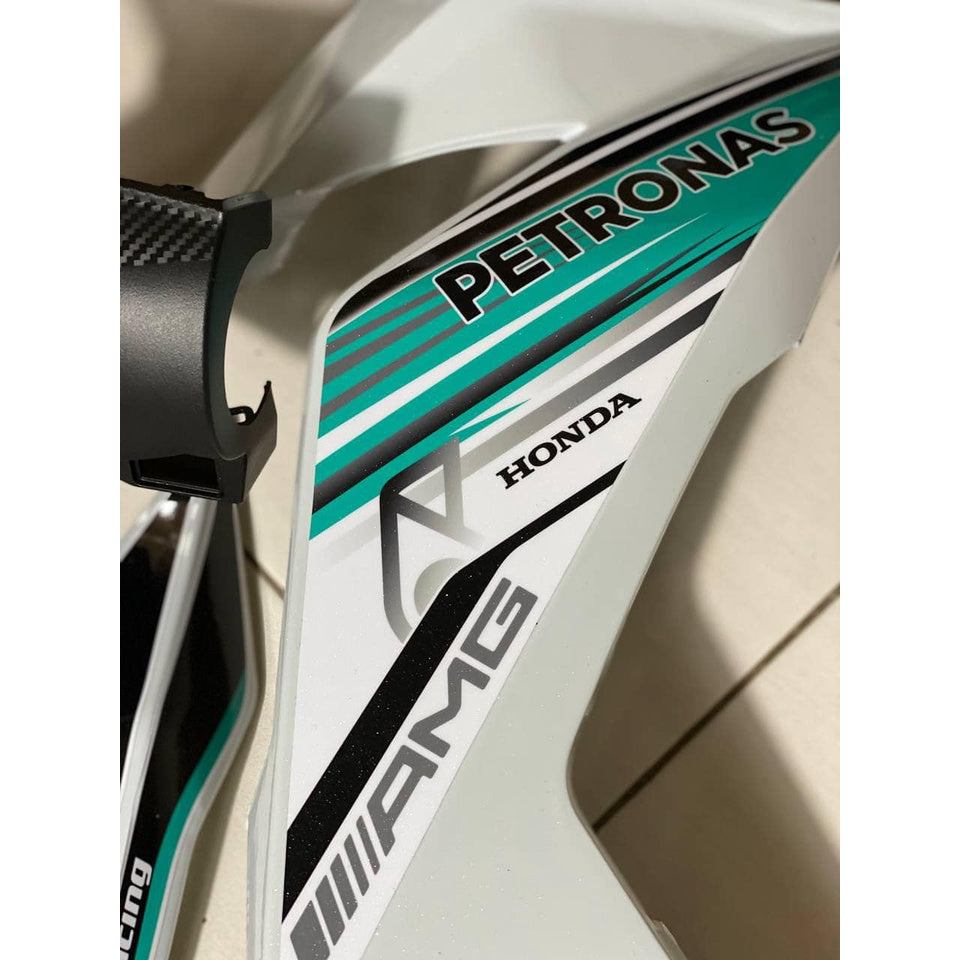 COVERSET BODYSET HONDA RS150 V2 WINNER AMG WHITE PETRONAS 2V 2020 ORIGINAL EQUIPMENT MANUFACTURER OEM SIAP TANAM
