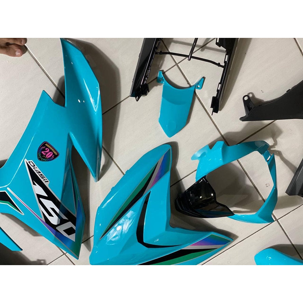 COVER SET Y15ZR V1 V2 SKY BLUE ANNIVERSARY COVERSET BODYSET Y15ZR Y15 YSUKU VELOZI SIAP TAMPAL