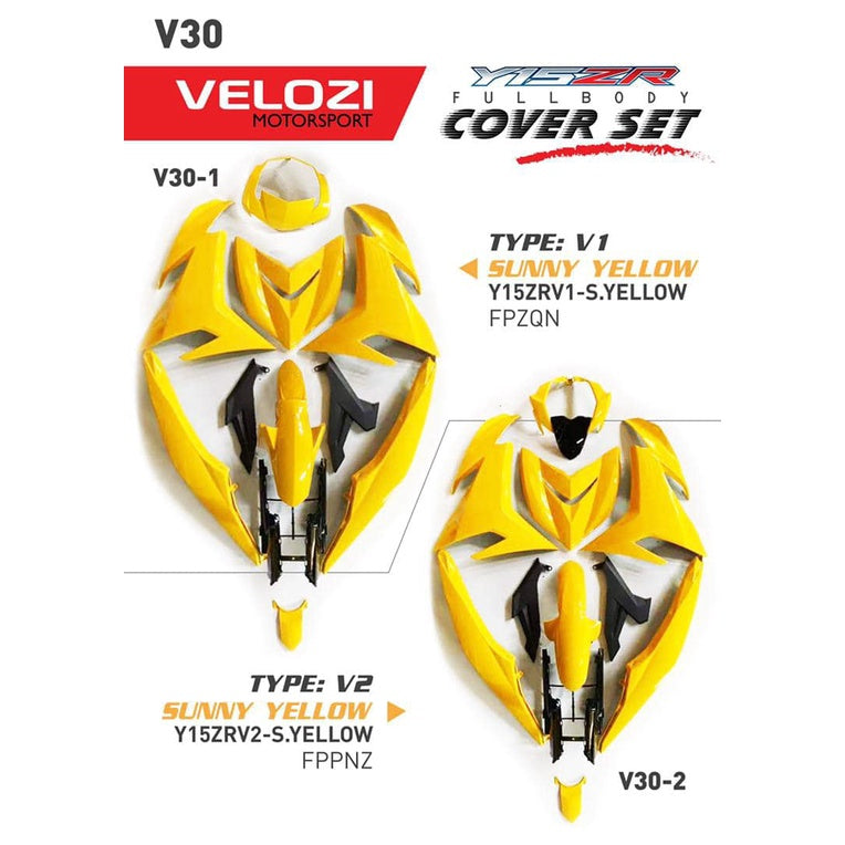 COVERSET KOSONG W/OUT STICKER Y15ZR V1 V2 PELBAGAI WARNA JENAMA VELOZI PREMIUM QUALITY