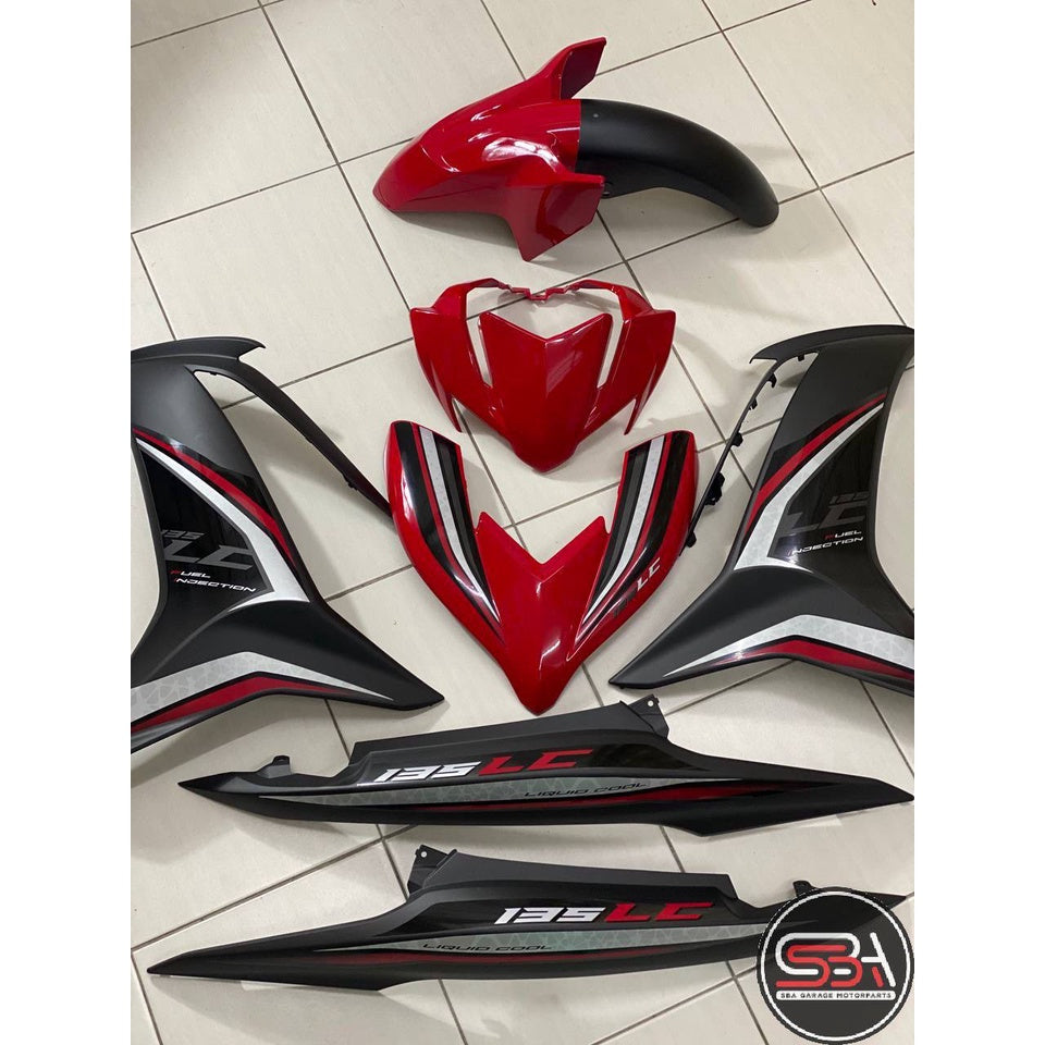 COVERSET BODYSET LC135 LC V8 FUEL INJECTION VRC1 RED BDK1 HLY HONG LEONG YAMAHA / VELOZI / M SEKI SIAP TAMPAL