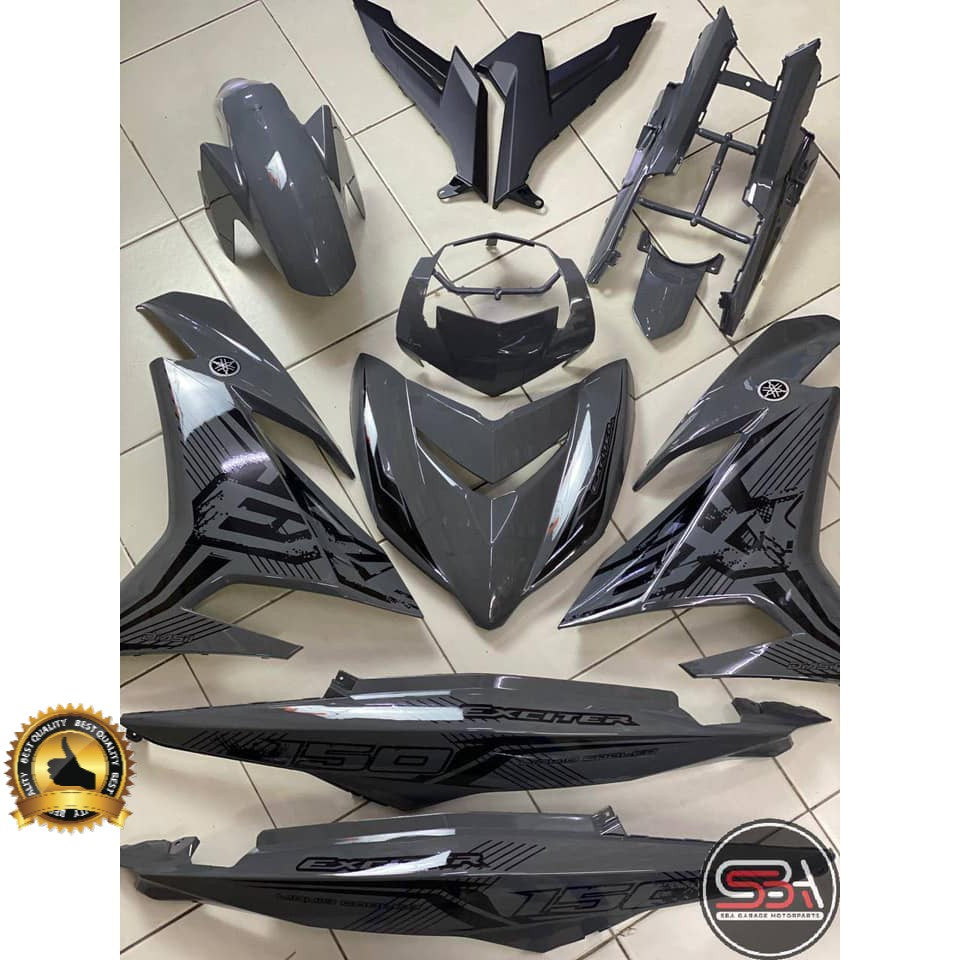 COVERSET BODYSET YAMAHA Y15 Y15ZR YSUKU V1 V2 KHAKIS GREY EX EXCITER THAI 2021 ORIGINAL VELOZI SIAP TANAM SET ET3