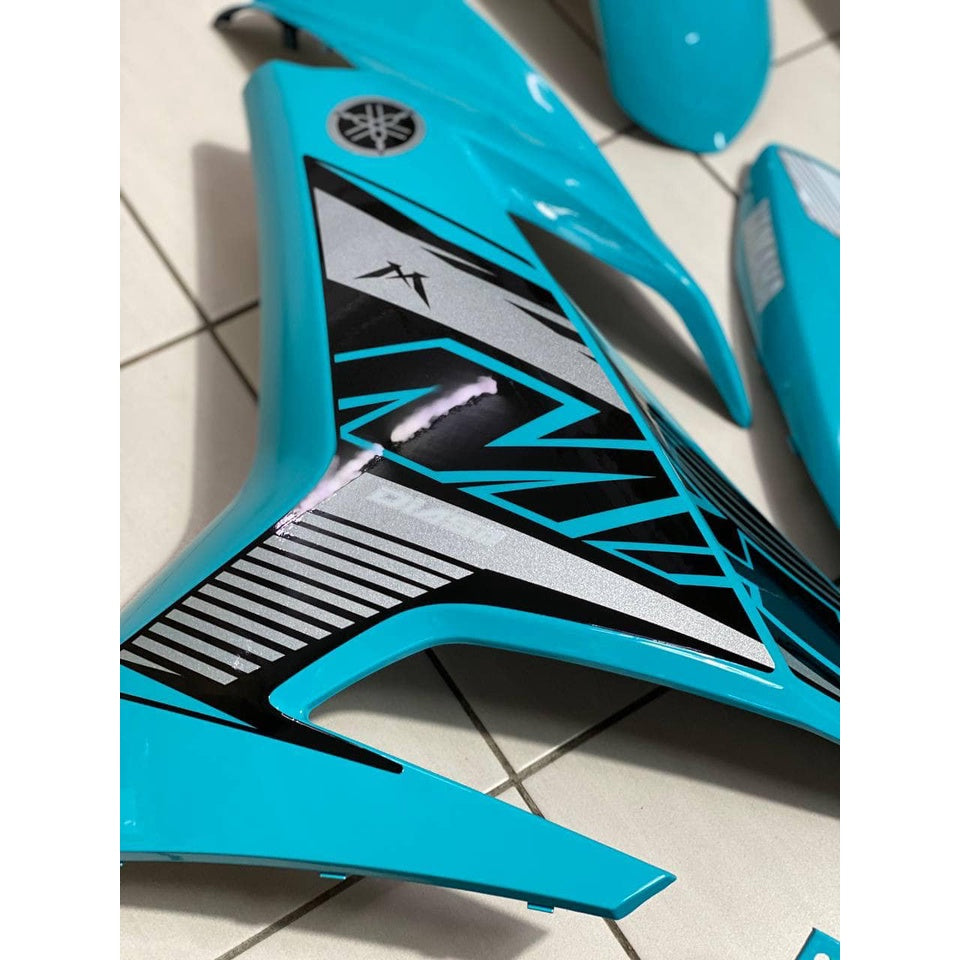 COVER SET Y15ZR V1 V2 MX KING SKY BLUE 2021 SIAP TANAM COVERSET PREMIUM EDITION BODYSET Y15ZR YSUKU NEW ORIGINAL VELOZI