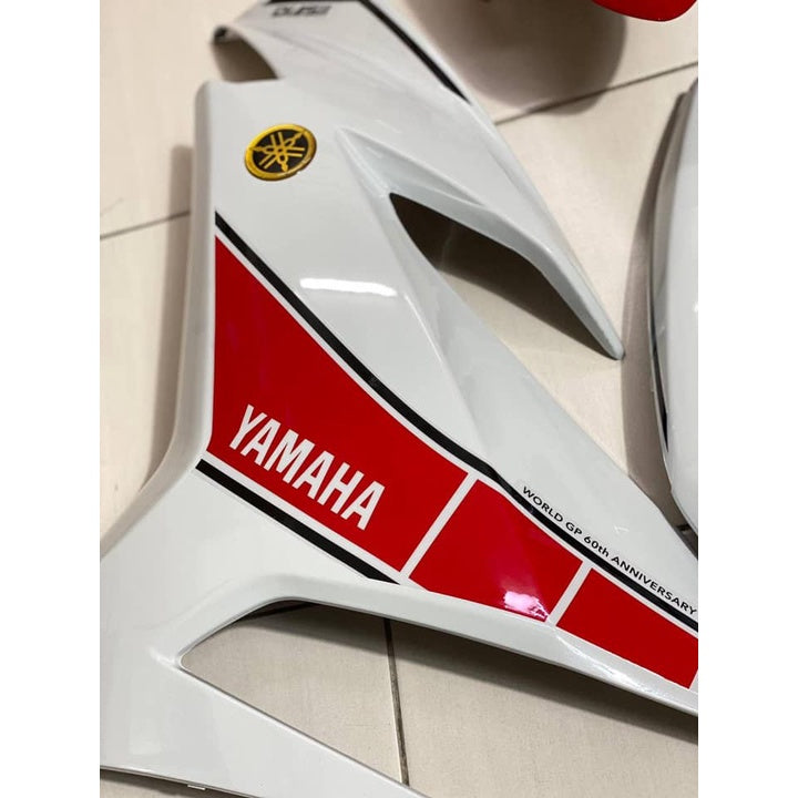 COVERSET Y15 MX KING PEARL WHITE 2021 60TH ANNIVERSARY WORLD GP SIAP TANAM PREMIUM EDITION  V1 V2 NEW ORIGINAL VELOZI