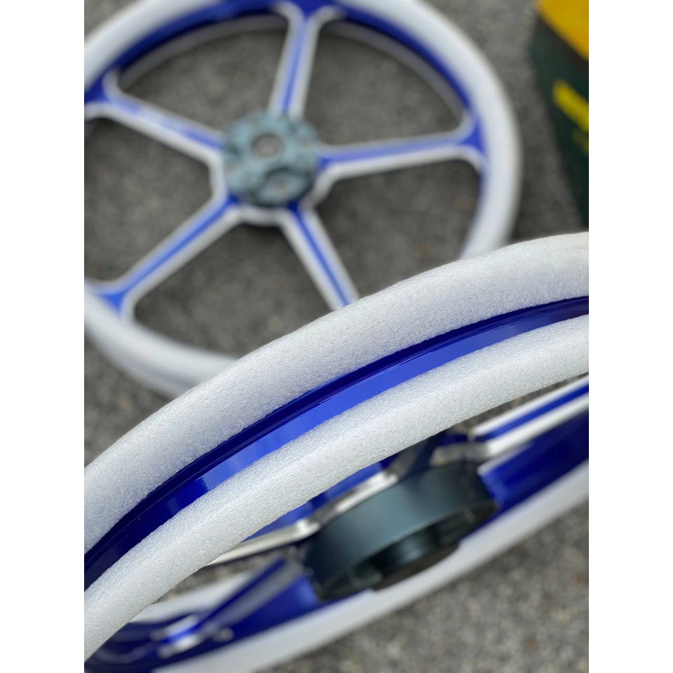 SPORT RIM ORIGINAL 505 ENKEI GENUINE OPEN HUB 160 X 160 X 17 BLUE BIRU 5 BATANG Y125ZR 125ZR 125Z SPORTRIM + BEARING