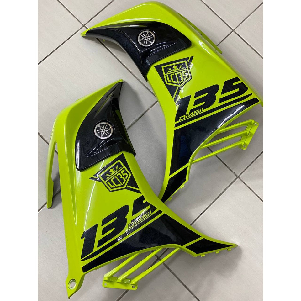 COVERSET BODYSET LC LC135 OEM V1 V2 V3 V4 V5 V6 V7 LUMINOUS GREEN STRIPE TANAM OEM - Original Equipment Manufacturer