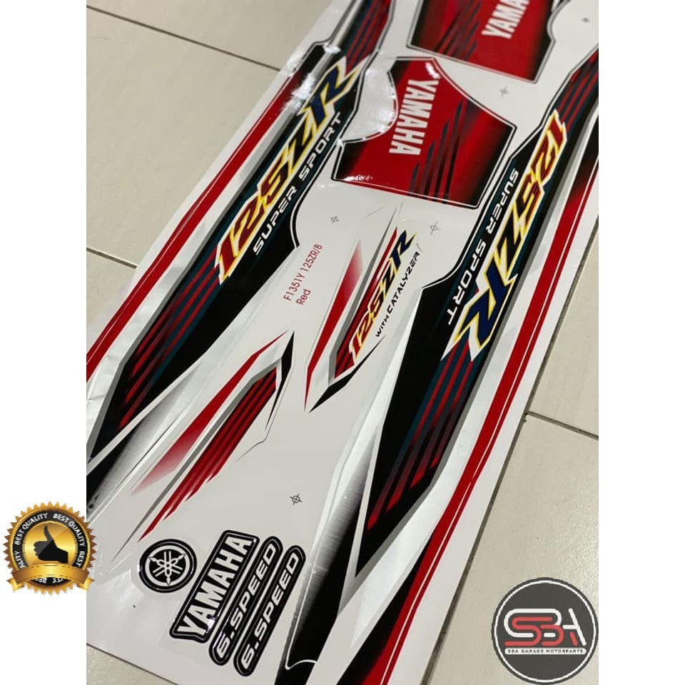 STICKER / STRIPE BODY SET / COVERSET YAMAHA 125ZR MORITAKA RED / MERAH ROBOT ORIGINAL