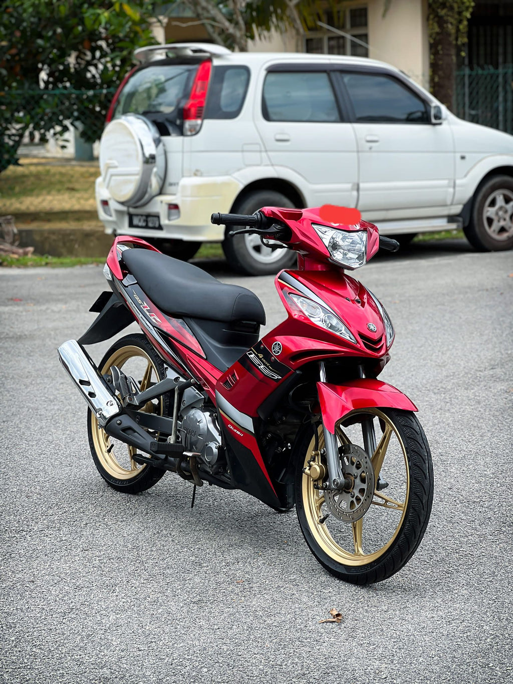 COVERSET BODYSET LC LC135 V1 MERAH MAROON DRMK GOLD ORIGINAL 100% HONG LEONG YAMAHA HLY / M MATE STRIPE SIAP TAMPAL