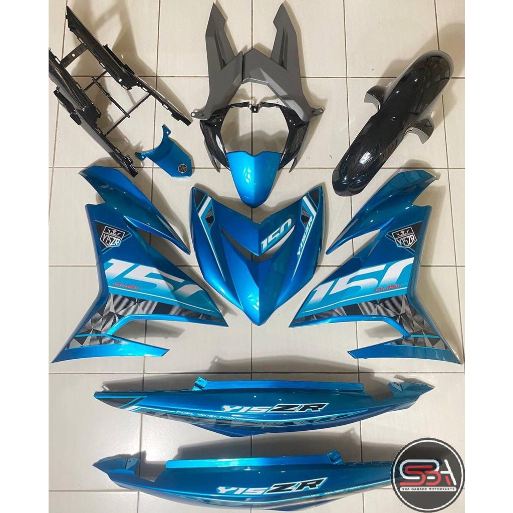 COVERSET Y15ZR V1 V2 CYAN CM6 ORIGINAL COLOUR 2019 COVER SET BODYSET Y15 YSUKU VELOZI SIAP TAMPAL
