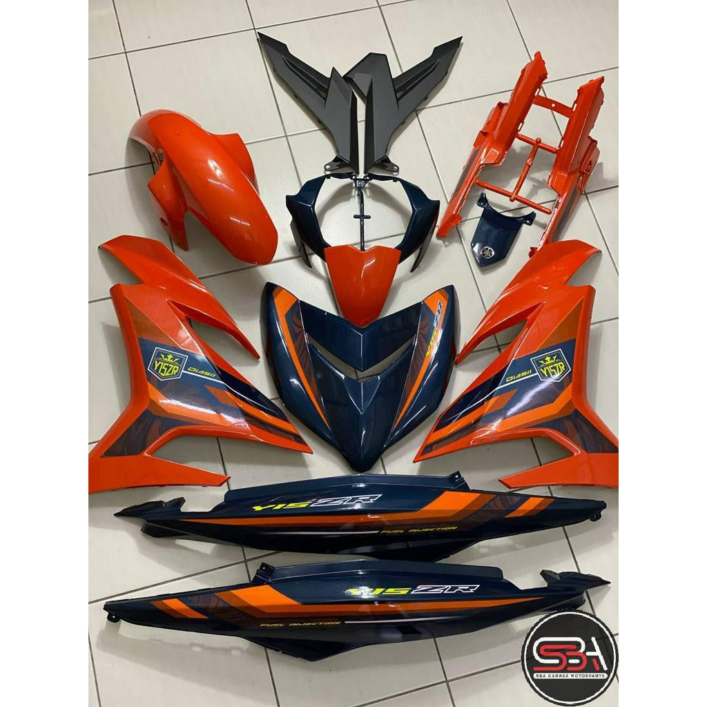 COVERSET BODYSET ORIGINAL DOCTOR TANAM KILAT SET Y15 Y15ZR YSUKU V2 ORANGE VOM 2023 DESIGN STANDARD SIAP TANAM