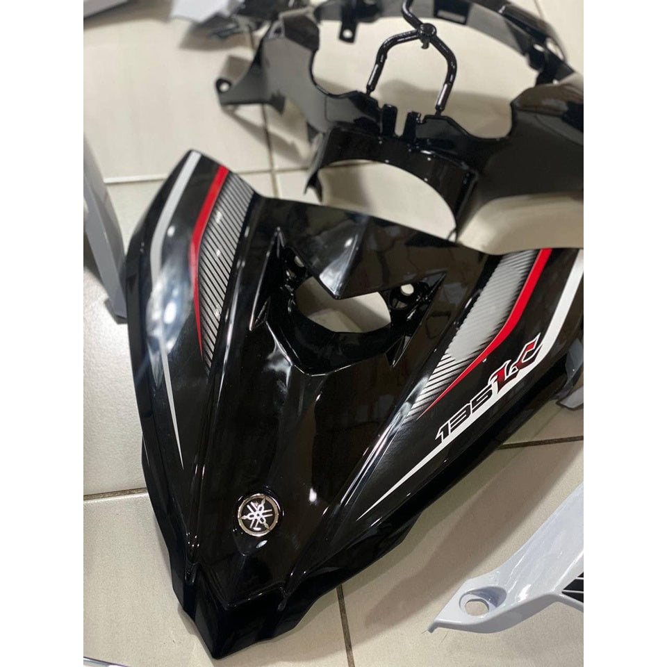 COVERSET YAMAHA ORIGINAL SIAP TAMPAL LC LC135 V4 V5 HITAM PUTIH PANDA ORIGINAL YAMAHA HLY MMATE WHITE MM-02