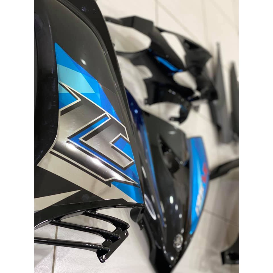 NEW ARRIVAL LC135 V2 / V3 4S SPEED / 5 SPEED HLY HITAM FULL + BIRU CHROME GRED A CLASS STRIPE SIAP TAMPAL