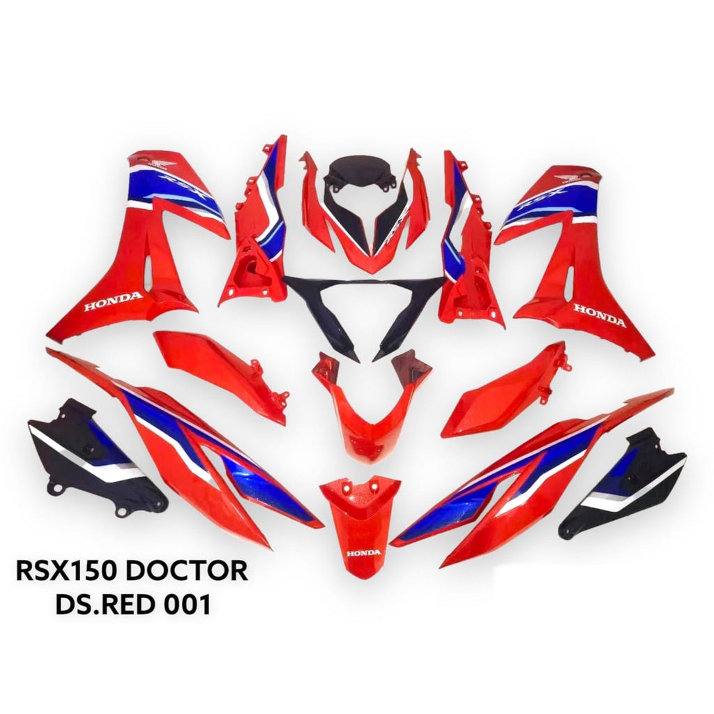 HONDA RSX RS-X 150 RSX150 COVERSET DOCTOR RED 001 STANDARD COLOR SIAP TANAM CLEAR FIT DENGAN BODY