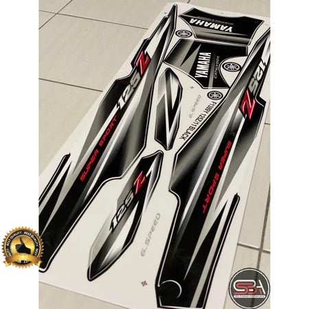STICKER / STRIPE BODY SET / COVERSET 125Z MORITAKA HITAM SKALA BLACK ORIGINAL YAMAHA