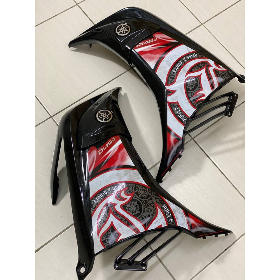 COVERSET YAMAHA LC LC135 V2 V3 V4 V5 V6 V7 HITAM KILAT FULL STRIPE MERAH BATIK SMOKE SIAP TAMPAL HLY M SEKI VELOZI