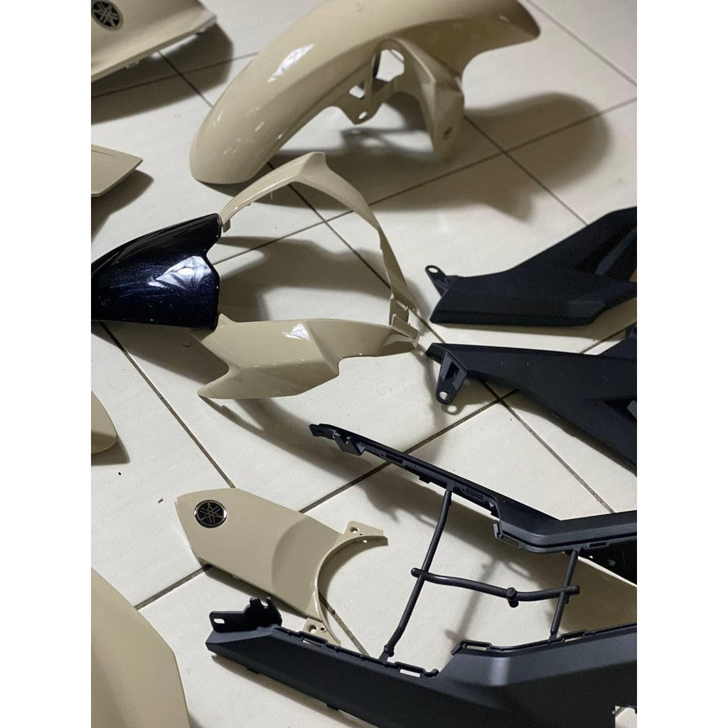 COVER SET Y15ZR V1 V2 MOCHA WHITE EXCITER THAI 2021 COVERSET PREMIUM EDITION BODYSET Y15ZR Y15 YSUKU NEW ORIGINAL VELOZI
