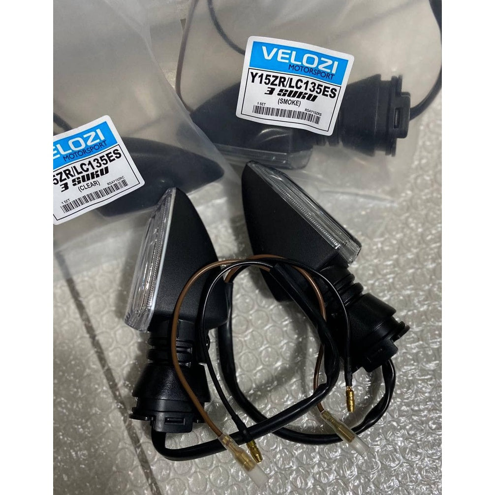 LAMPU REAR SIGNAL ASSY (CLEAR / SMOKE ) BELAKANG Y15ZR V1 V2 VELOZI ORIGINAL HLY LEBIH SELAMAT DARI PATAH