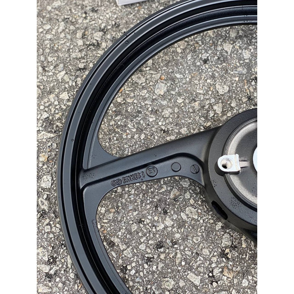 SPORT RIM ENKEI 140 X 160 X 17 BLACK HITAM MATT 3 BATANG Y125ZR 125ZR 125Z SPORTRIM NO BEARING COMPLETE SET
