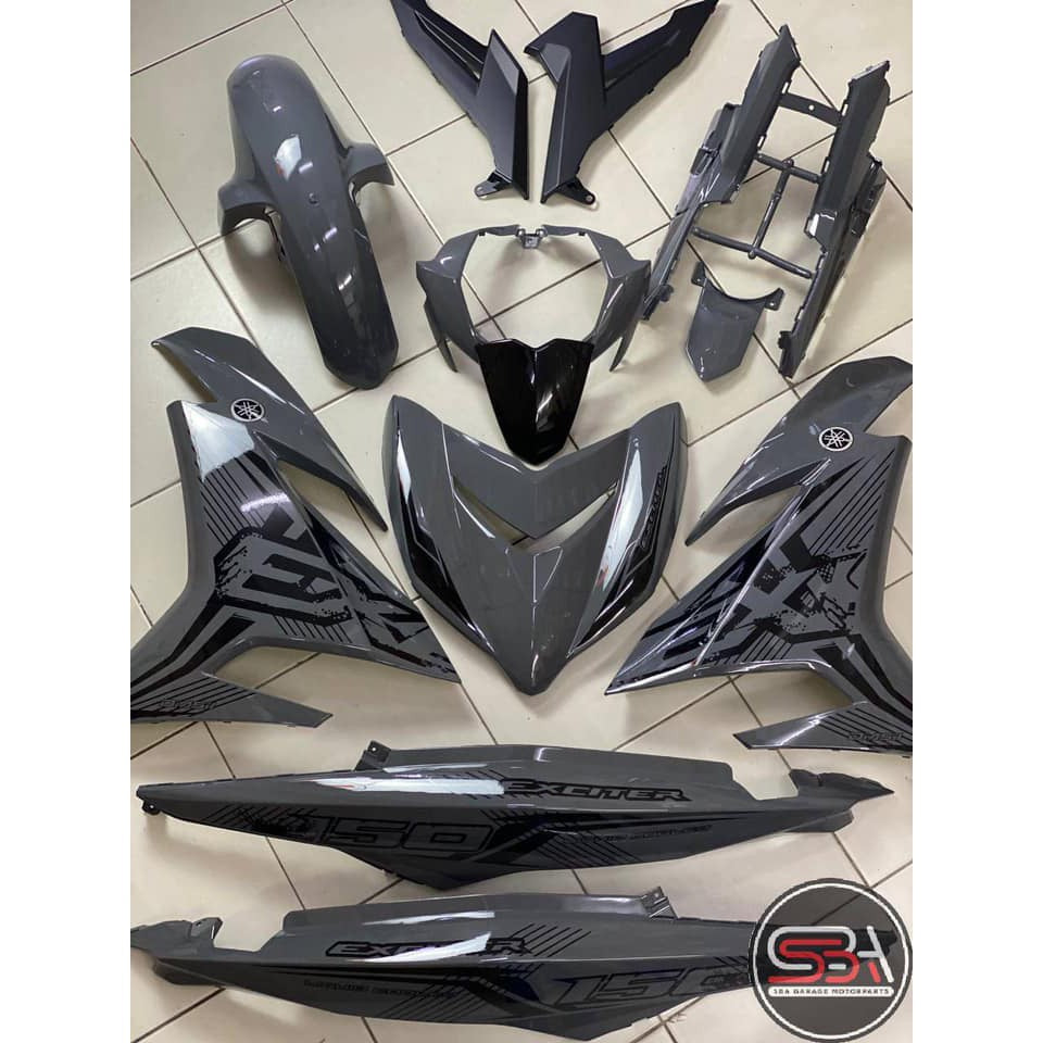 COVERSET BODYSET YAMAHA Y15 Y15ZR YSUKU V1 V2 KHAKIS GREY EX EXCITER THAI 2021 ORIGINAL VELOZI SIAP TANAM SET ET3
